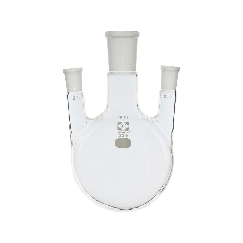 Common three-necked round bottom flask 500mL 005330-29500 1 piece