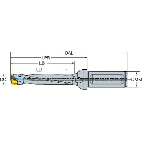 サンドビック コロドリル870 ヘッド交換式ドリル(446) 刃径10.00mm 溝長54.07mm 全長117mm シャンク径16mm 870-1000-6L16-5 1 本