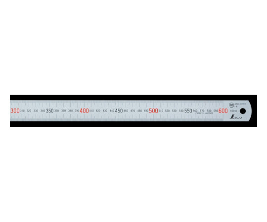 Straight ruler, silver, 60cm, with red numbers, JIS 13021, 1 piece