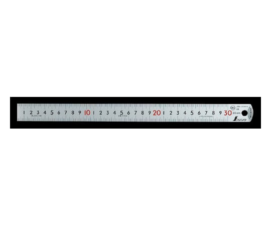 Pickup scale silver 30cm cm display 1mm pitch up and down with red numbers JIS 13134 1 piece