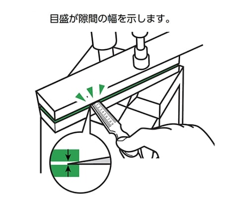 테이퍼 게이지 세폭 0.3-3mm 일반 교정 첨부 TPG-270AA 1개