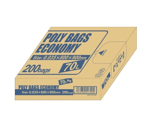 폴리 가방 이코노미 박스 타입 70L 투명 1 케이스 (200 매 × 1 팩) PBE-N70-200 1 상자 (200 매 × 1 팩 포함)