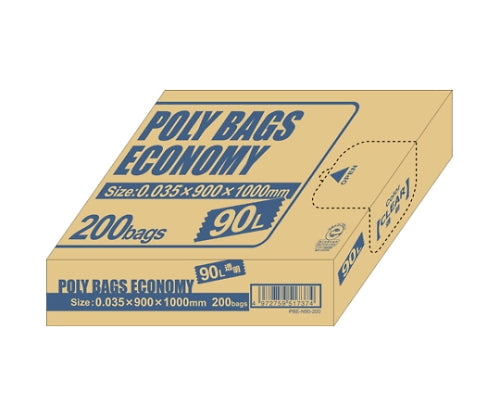 폴리백 이코노미 박스 타입 90L 투명 1케이스(200장×1팩) PBE-N90-200 1상자(200장×1팩 포함)