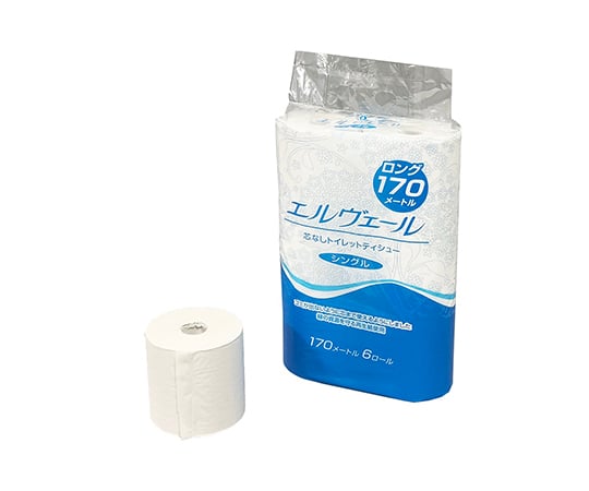 Elver Toilet Tissue Single 170m (Coreless) 1 case (6 rolls x 8 packs) 21000745 1 case (6 rolls x 8 packs)