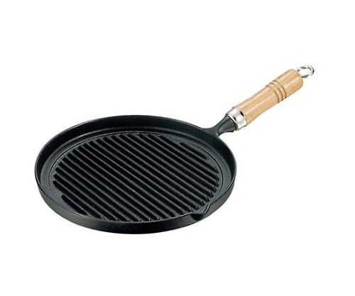 Nambu iron grill pan with wooden handle, 25cm, 23029, 0200300, 1 piece