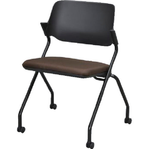 RF Yamakawa SY nesting chair, black, armless, fabric, chocolate brown, RFC-SYBFCB, 1 chair