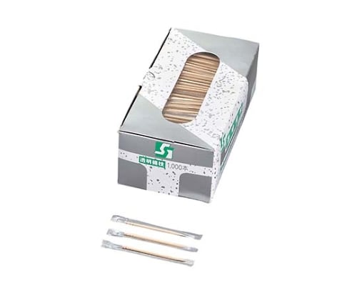 透明 無地袋入 妻楊枝(1000本入) 3713020 1組(1000枚入)