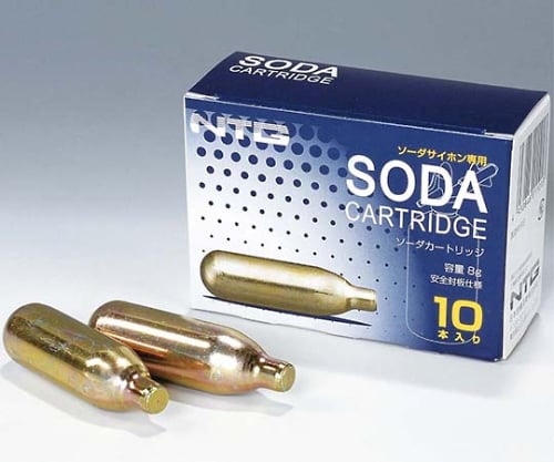 Carbon dioxide gas cartridge for soda siphon, pack of 10, 1861700, 1 set (10 cartridges)