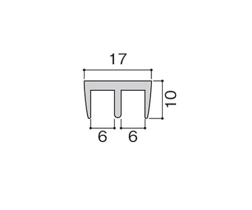 Rail top (chocolate) 5mm x 1820mm PR8581 1 piece