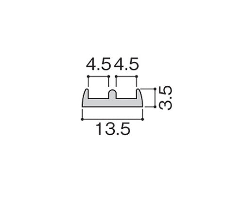 레일 하부(아이보리) 3 mm×1000 mm PR7302 1개
