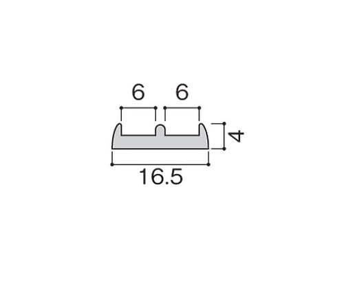 레일 하부(초코) 5mm×1000mm PR7501 1개