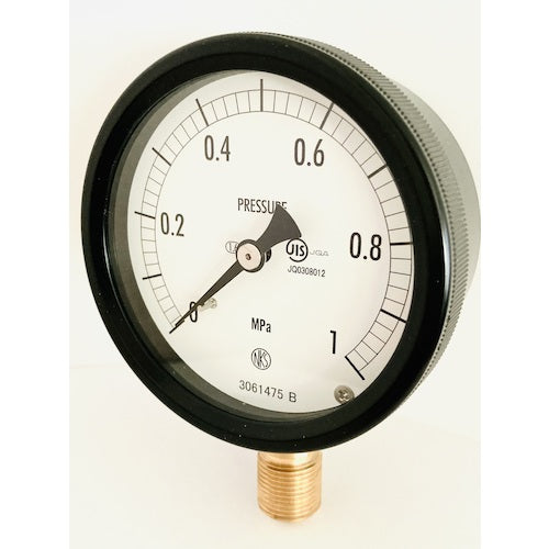 長野 密閉形圧力計(A/B枠・立形) 75Φ 形番:BC10 −0.1〜1MPa(検査成績書付) BC10-181 -0.1-1MPA-IR 1 S