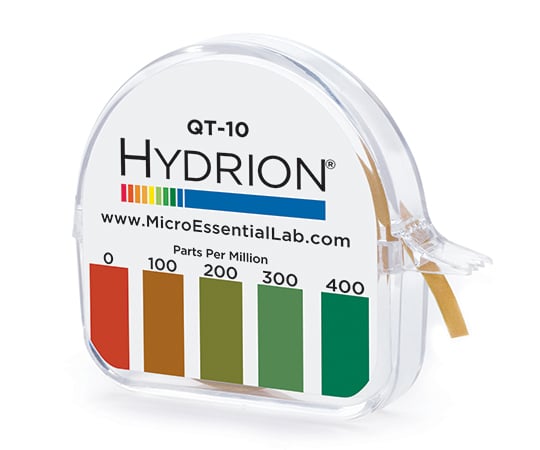 第四級アンモニウム試験紙 ロールタイプ ディスペンサー入 0~400 QT-10 1巻/個