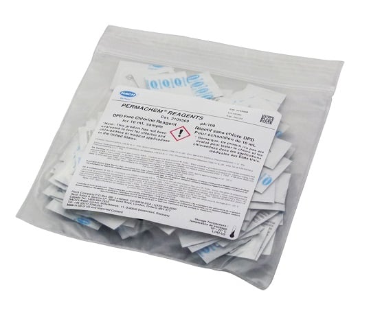 Free chlorine reagent, 10 mL, PP, 100 packets, HACH0578, 1 box (100 packets)