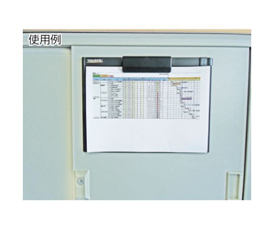 펜 홀더 부착 클립보드 A4 세로 블랙 TCB-A4E-BK 1장