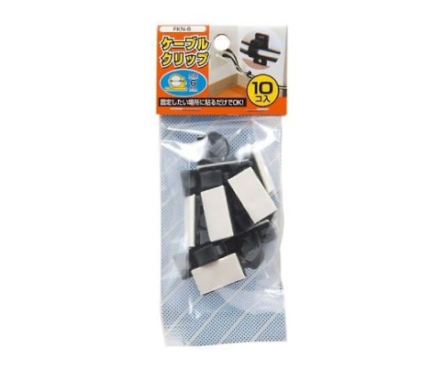 Cable clip inner diameter 6mm black 1 pack (10 pieces) FKN6 1 pack (10 pieces)