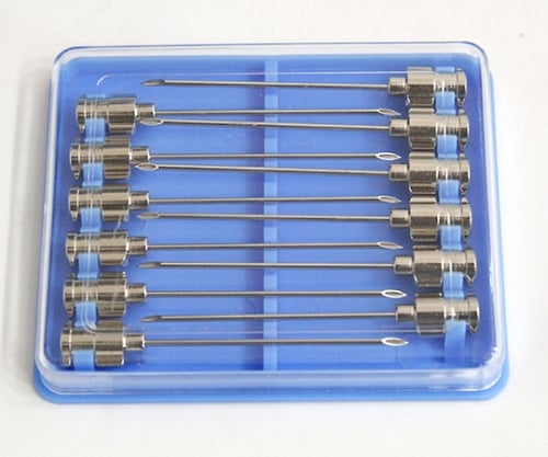 VAN 금속침 수혈침 중(게이지 19G 락기 바늘 끝 약 15°) RB 1상자(12개입) 01036303 1상자(12개입)