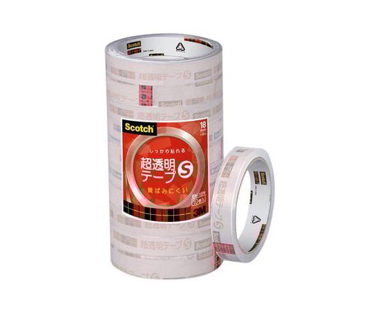 スコッチ 超透明テープS 18mm×35m 10巻入シュリンクパック BK-18N 1パック(10巻入)