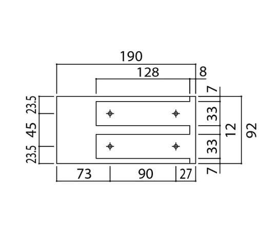 Apartment nameplate, plastic, width 190 x height 92 mm, silver white, SN-2, 1 piece