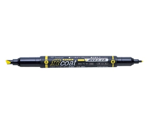 Highlighter pen, fluorescent coated, fine 0.8/bold 3.8mm (ink color: yellow) WA-TC91, 1 pen