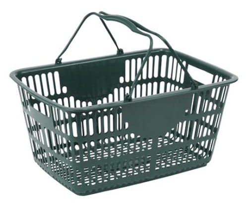 Shopping basket dark green NSW-33 1 piece