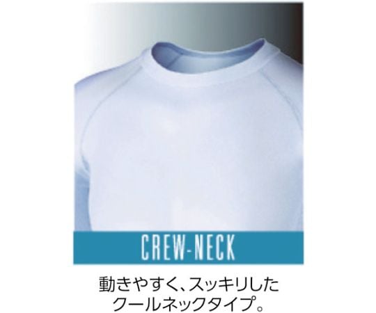 冷感・消臭パワーストレッチ半袖クルーネックシャツ ブラック LL JW-628-BK-LL 1着