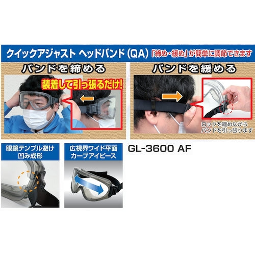TOA BOJIN Quick Adjust Band Goggles GL-3600 AF GL-3600 AF 1 piece