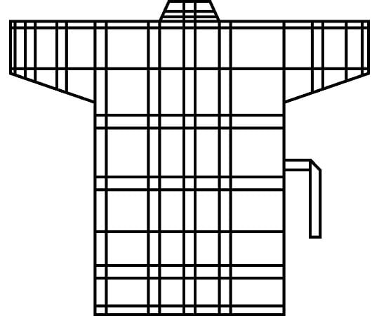 환자 의(상의·남녀 겸용) 블루×그린 LL 285-98 LL 1장