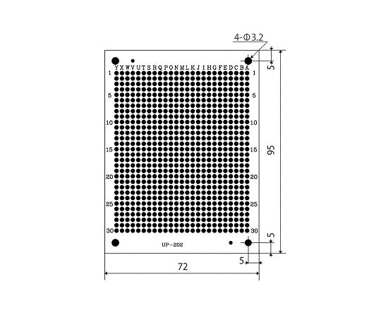 ユニバーサル基板 1箱(10枚入) UP-202 1箱(10枚入)