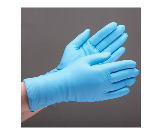 ニトリル使い捨て手袋 ベルテ752K ブルー LL 粉付 100枚入 VERTE-752K-LL 1箱(100枚入)