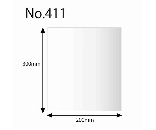 HEIKO Poly Bags, Transparent, Heiko Polyethylene Bags, 0.04mm Thick, No. 411, 100 Bags, 006618100, 1 Pack (100 Bags)