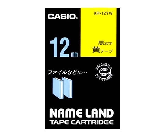 Casio Nameland Tape 12mm wide (yellow background/black text) XR-12YW 1 piece