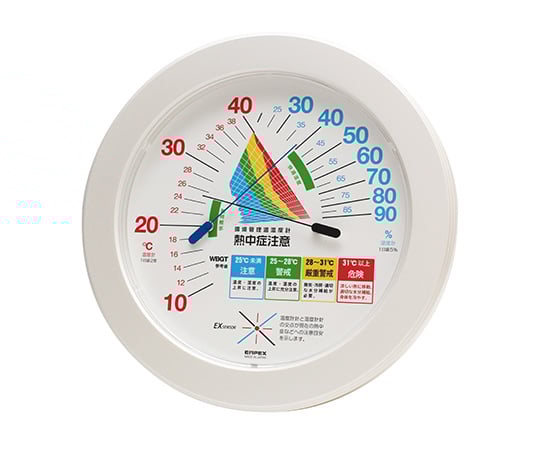 Environmental management thermometer and hygrometer "Caution: Heat stroke" Wall-mounted TM-2482W 1 unit