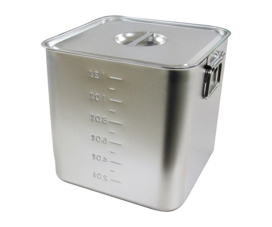 18-8 눈금 첨부 심형각 주방 포트(뚜껑 첨부) 14 L SH-4224 D 1개