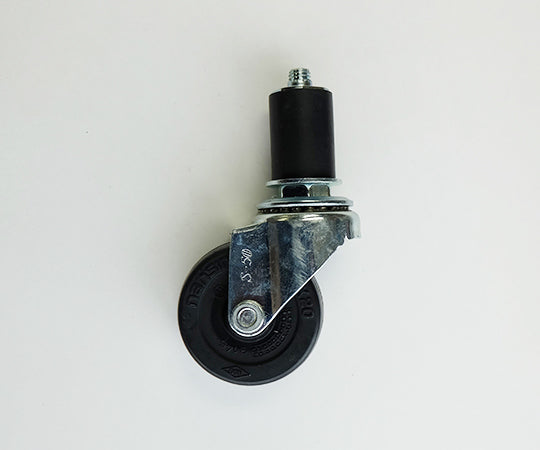 Caster, rubber stopper type, for 23 mm, black, φ50 mm, no stopper, GR50RM22S0, 1 piece