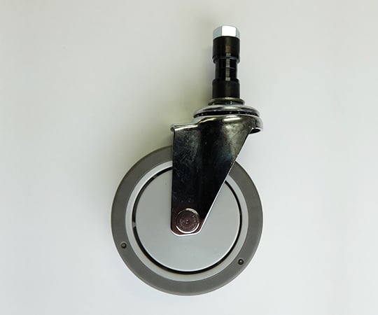 キャスター ゴム止め式 23mm用 グレー φ100mmストッパー無 100UKBR22 1個