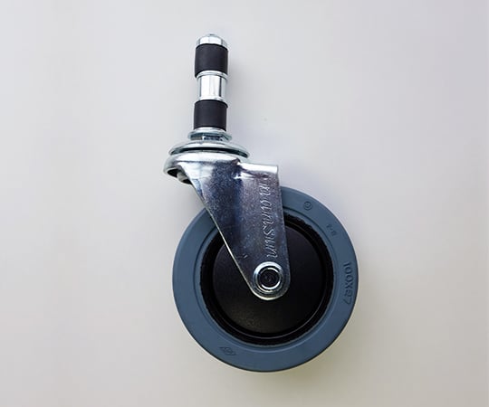 조용한 캐스터 고무 고정식 23mm용 그레이 φ100mm 스토퍼 없음 GES100NRC22S0 1개