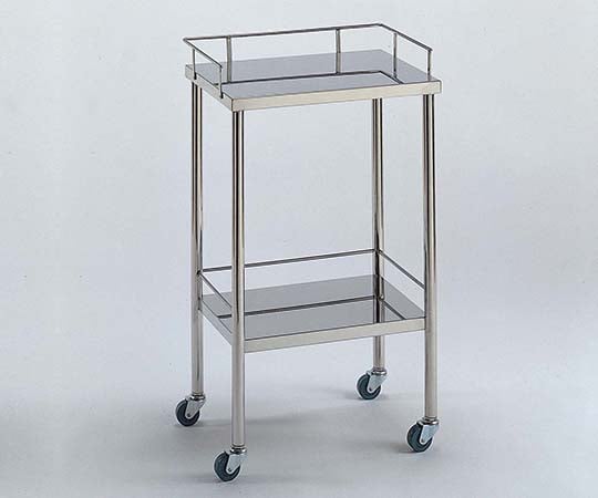 ステンレスワゴン 機械卓子S (3方枠付) 2段 ステンレスワゴンMA-2B-S 1個