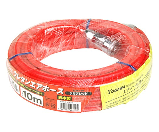 E-Value ウレタンエアホース クリアレッド 10m EUH-10R 1本