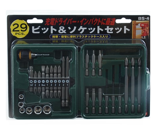 E-Value Bits & Sockets BS-4 29PCS 1 set