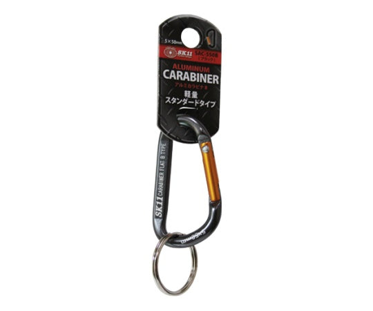 SK11 Aluminum Carabiner B 5 x 50mm Black Black SAC-550B Black 1 piece