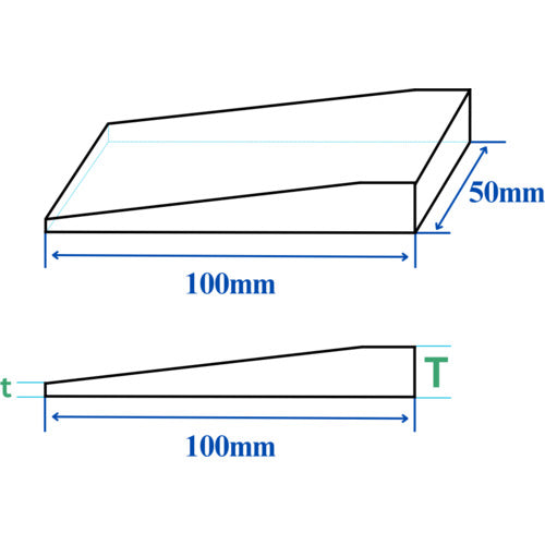 HI-LEAD 철 테이퍼 라이너 50X100 9/2 2장 세트 TPL-50X100-9X2-STEEL-2 1봉