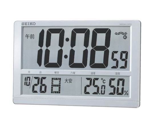 대형 액정 전파 걸치 겸용 시계 SQ433S 1개