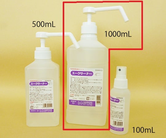 手指殺菌消毒用速乾性アルコール ユークリーナー 1000mL 3978 1本