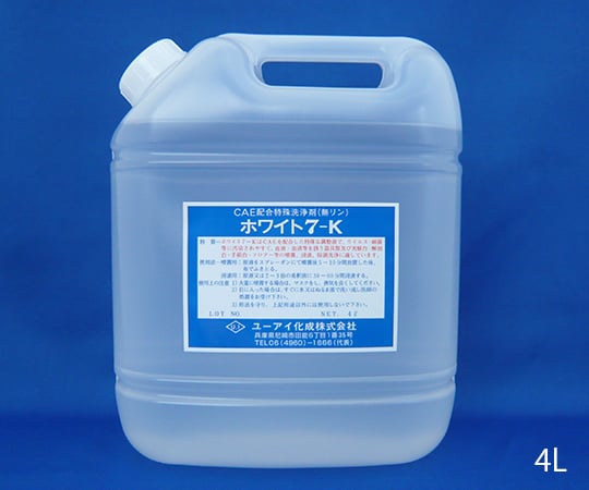 Disinfectant/Cleaning Agent White 7-K (Ethanol Preparation) 4L No Container 2520 1 Bottle