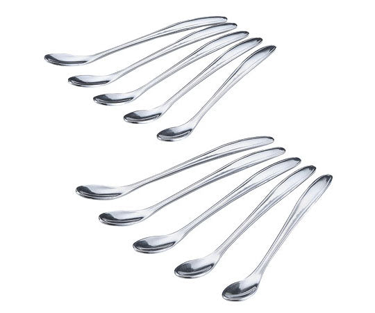 18-8 Mustard spoon, 10 pieces per bag, 1 bag (10 pieces)