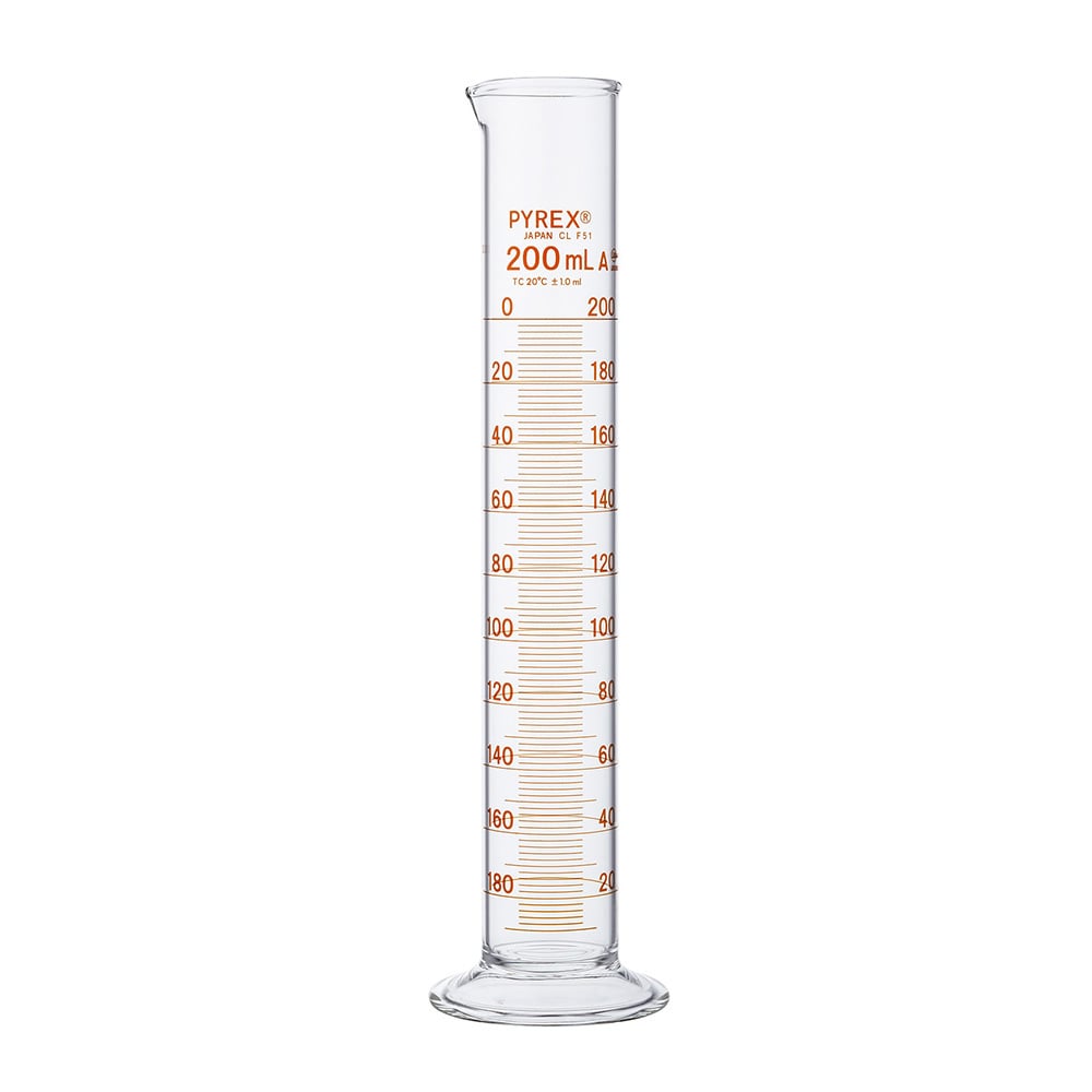 PYREX(R) JIS Measuring Cylinder 200mL 3022JIS-200 1pc/case