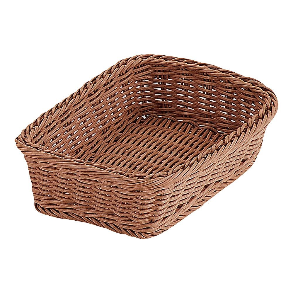 PP square basket, brown, 24-inch, RE-310-BR, 1 piece
