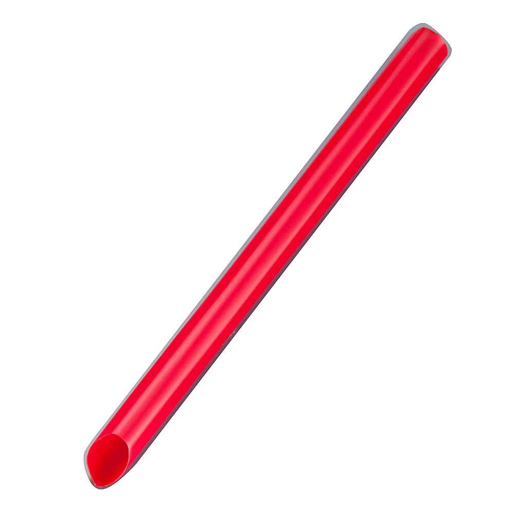 Tapioca straws, straight, bare end (box of 130), red, No. 645, 1 case (130 straws)