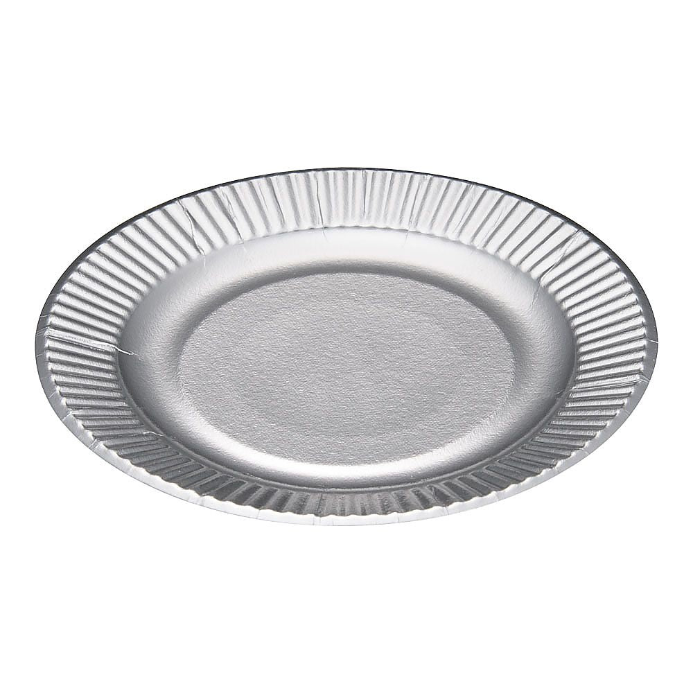 紙皿シルバープレート(100枚入) 6号 1ケース(100枚入)